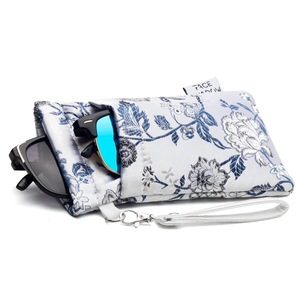 4539 Double Glasses Case Soft Eyeglass Case Squeeze Top Sunglasses Case